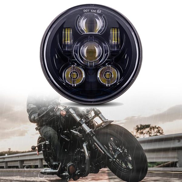 7-дюймовий круглий світлодіодний прожекторний провід для мотоциклів Harley