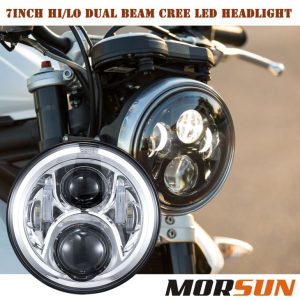 7-дюймові круглі фари з високим низьким світлом фар для джипа JK Offroad / Harley мотоцикла фара 7 '' кругла фара