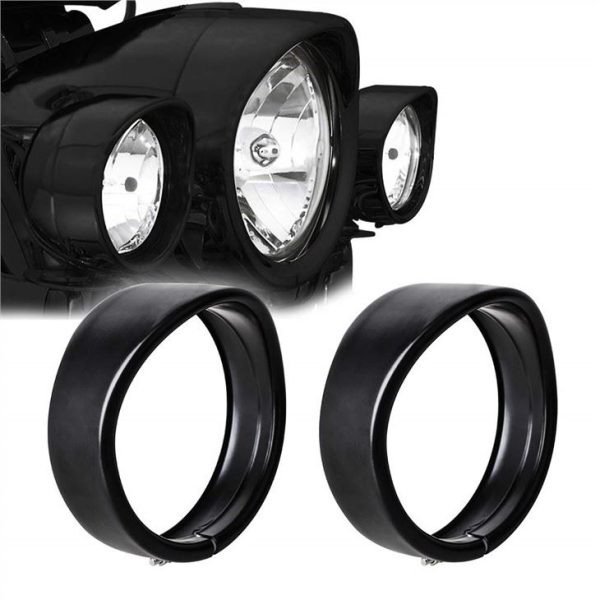 Morsun 4.5inch Туман світло оздоблення кільце чорний хром для Harley Road Glide
