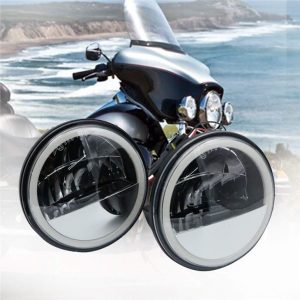 Світлодіодні протитуманні фари Morsun для Harley-Davidson Протитуманні фари з ангельськими очима DRL
